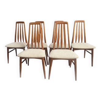 6 dining chairs by Niels Koefoed for Hornslet denmark 1960s