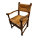 Rustic armchair made of woven rush, 1960s–1970s.