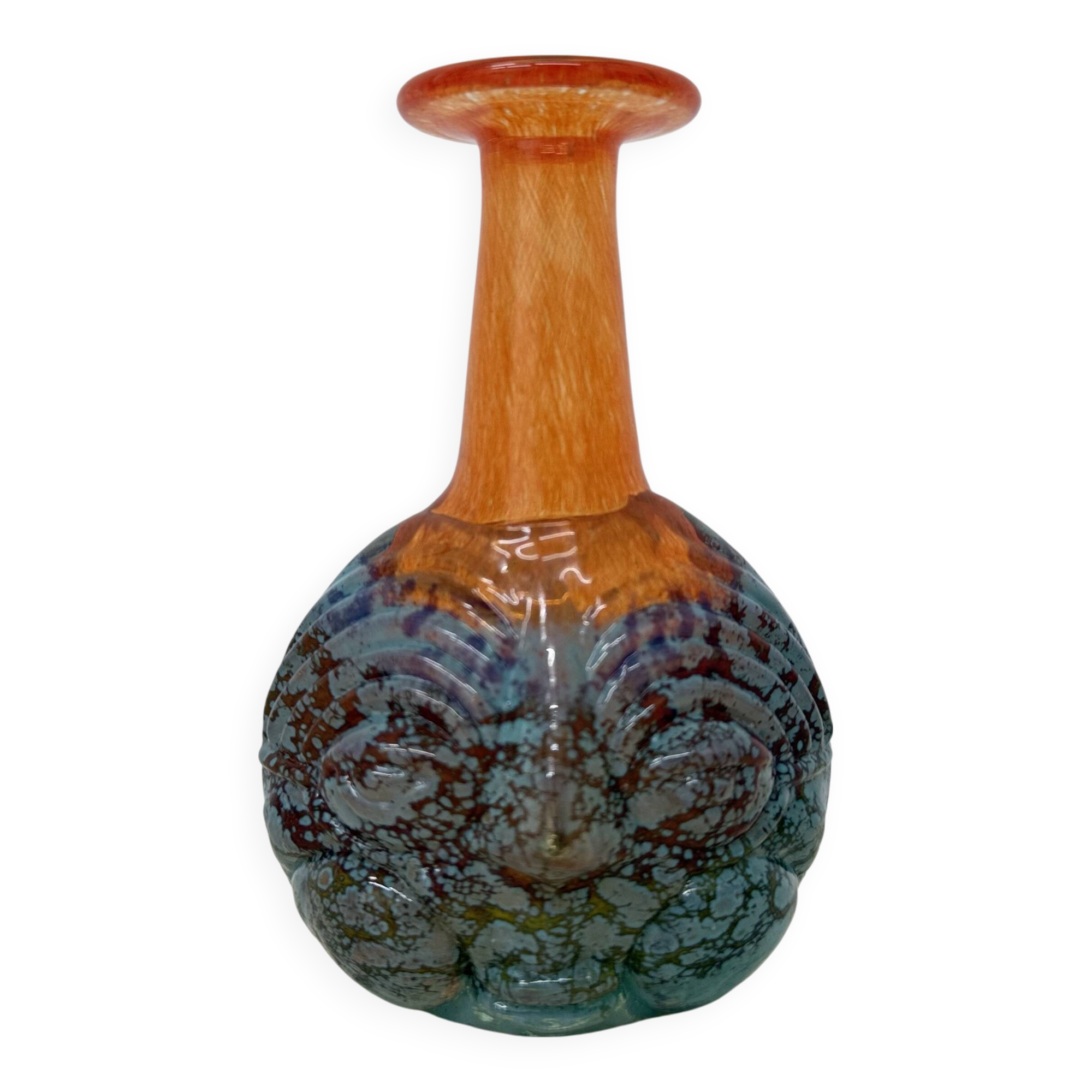 Rare Kjell Engman for Kosta Boda Sweden vase Rio face glass miniature vase