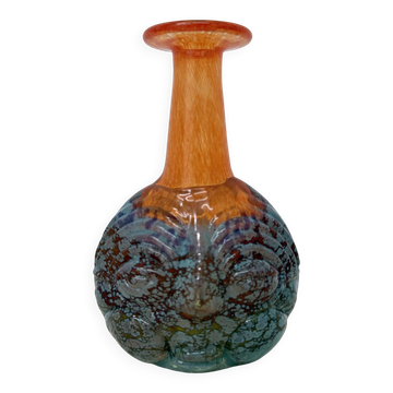 Rare Kjell Engman for Kosta Boda Sweden vase Rio face glass miniature vase