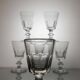 6 Baccarat style wine glasses, Caton model / 19th century