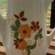 Porcelain dinette for dolls consisting of a coffee maker, cups and saucers, vintage