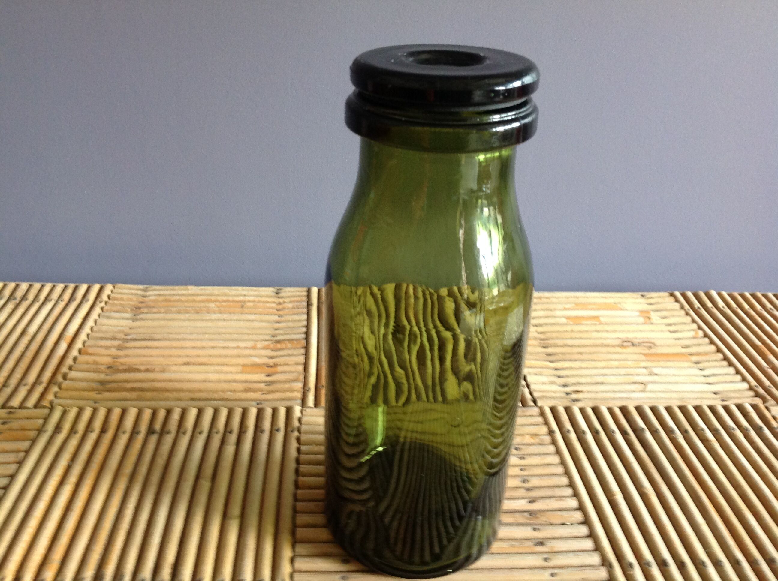 Milk glass bottle