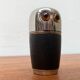 Set of 5 metal shot glasses in German owl style from the mid-century, 1960s.