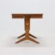 Height adjustable birch and brass partner desk 1960s