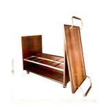 Vintage rosewood bar cart, Italy 1960s