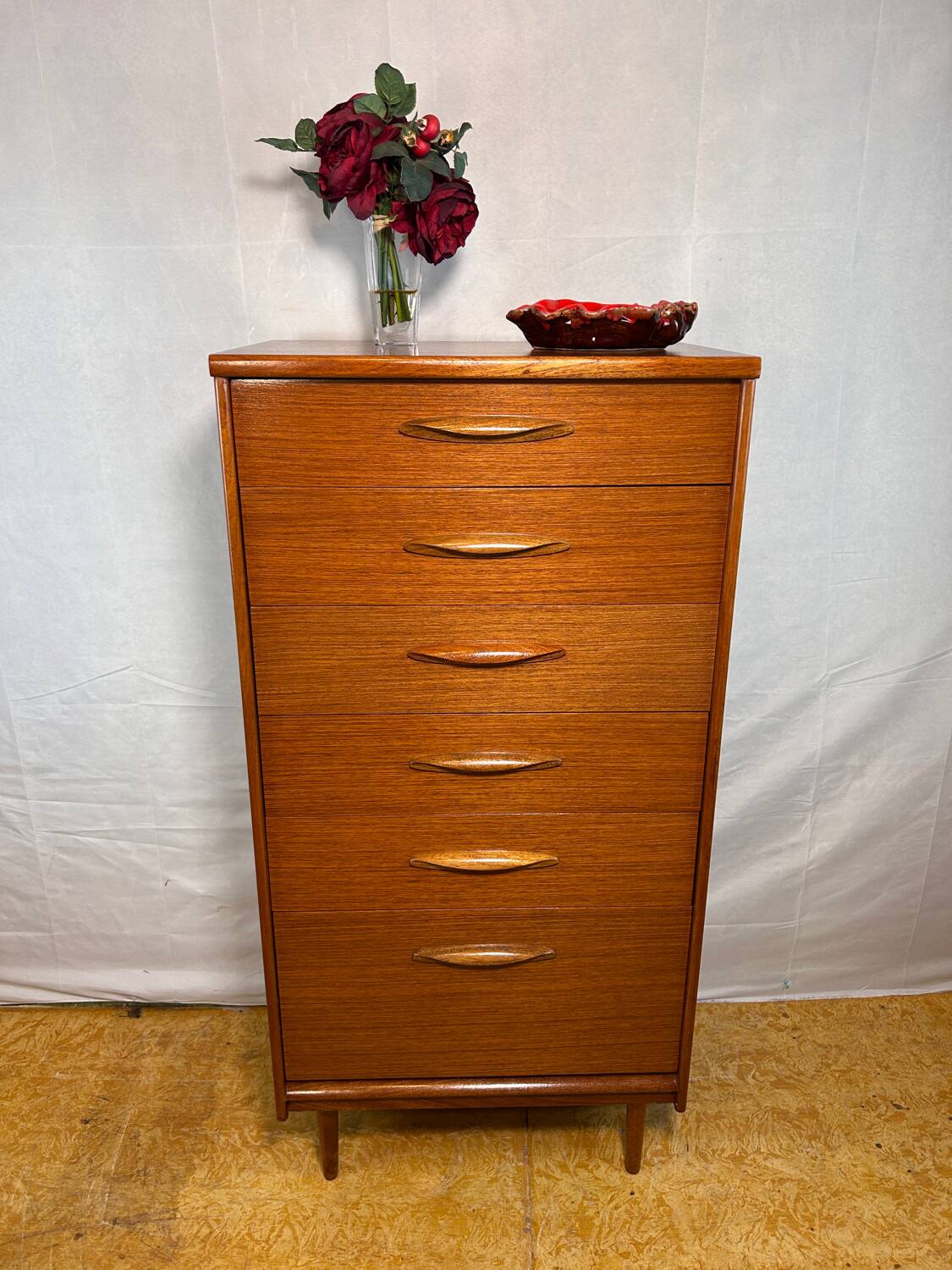 Mid-Century Retro Teak Chest of Drawers by Austinsuite – 1960s Danish Desig