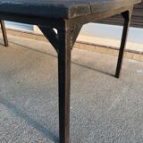 Table basse bois brûlé