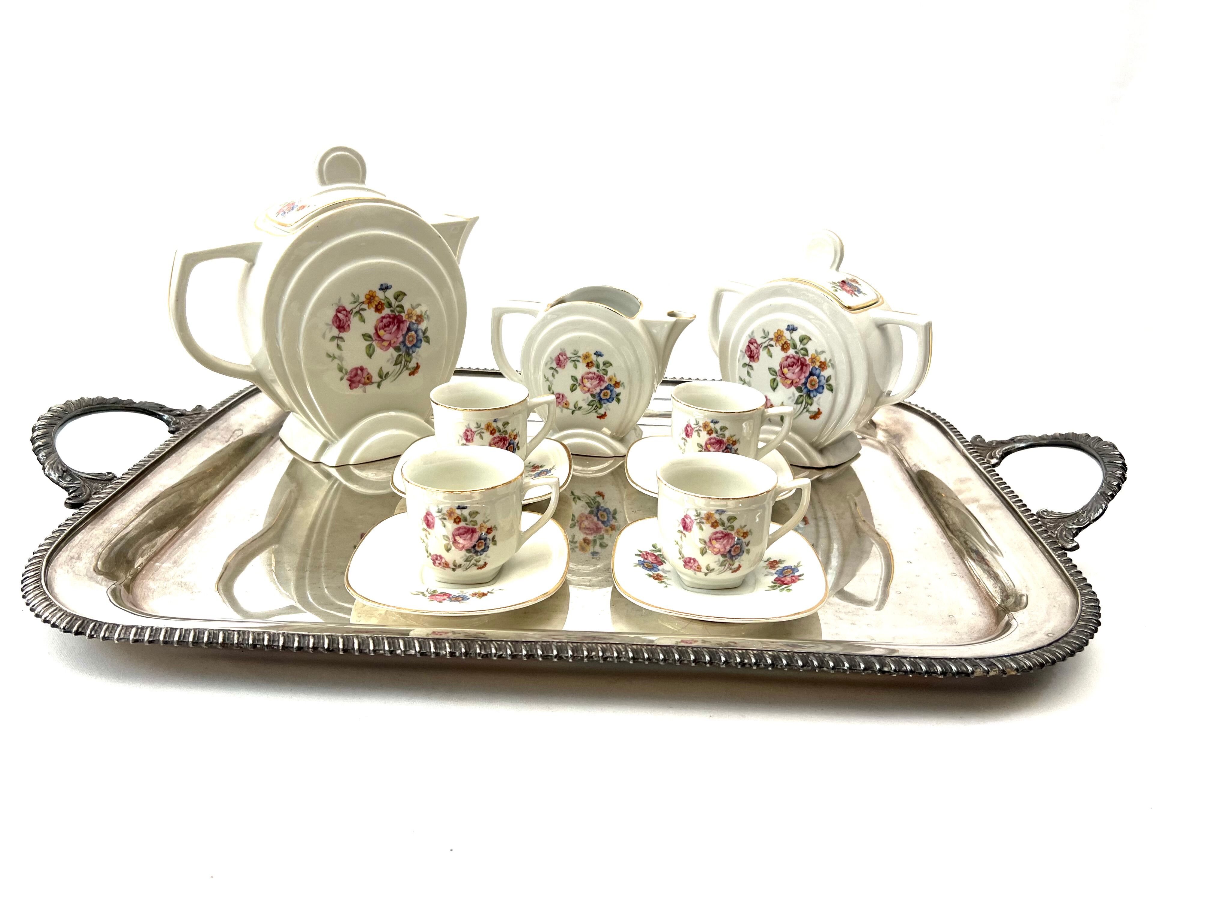 Art Deco porcelain tea coffee set