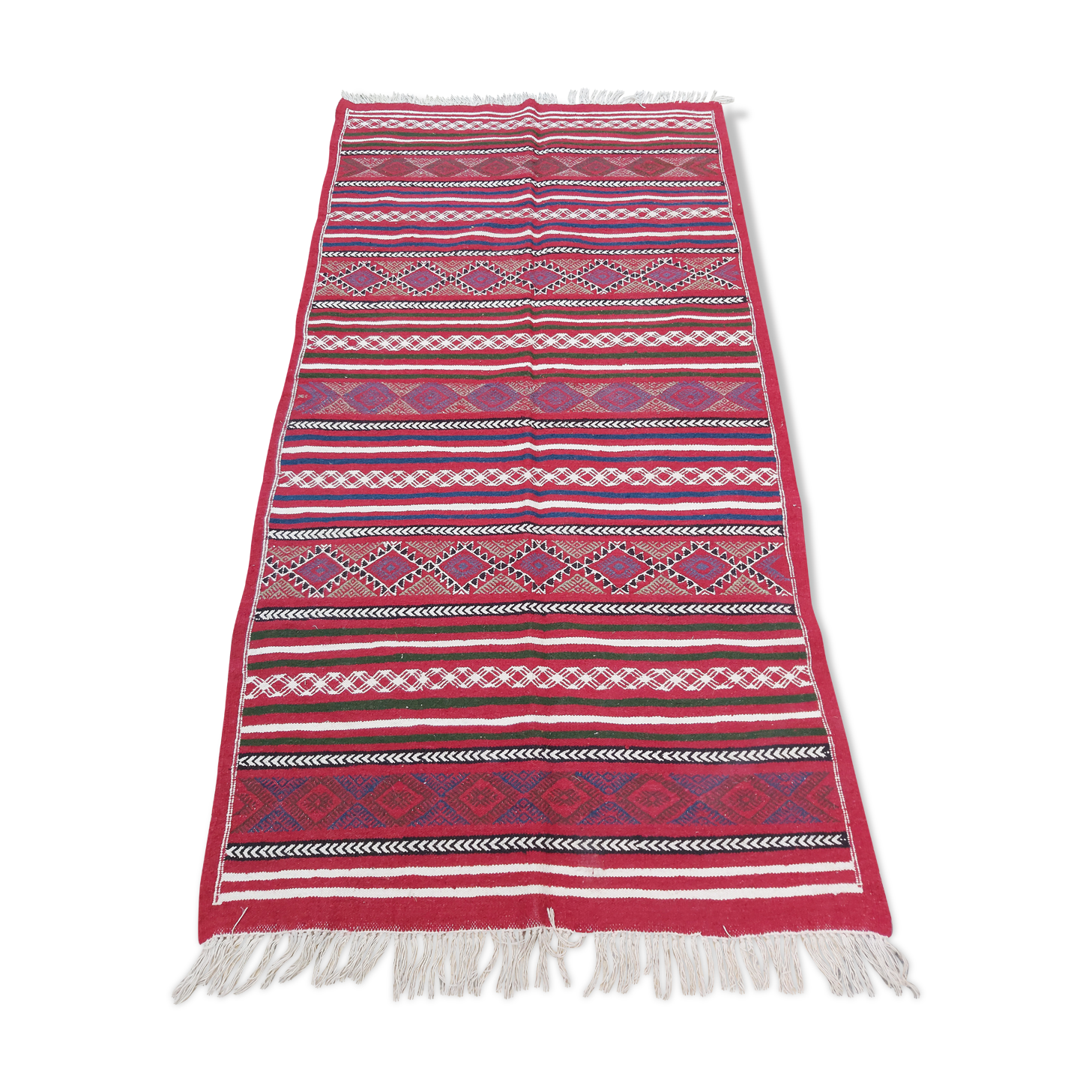Traditional handmade red carpet   100x190cm