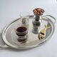 Vintage service tray Alessi Italy 28/10 stainless steel with handles