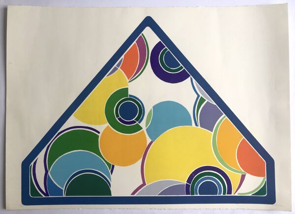 John Harrison LEVEE, Pyramid, 1970. Sérigraphie originale signée au crayon