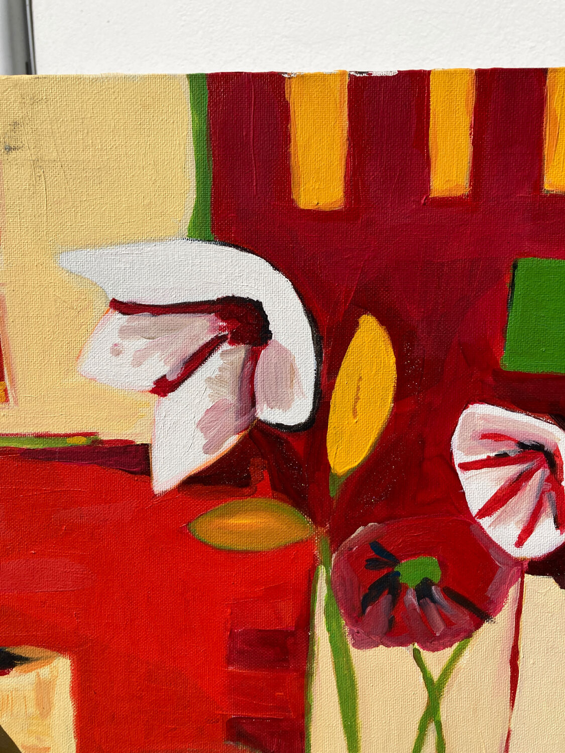Contemporary painting bouquet of flowers oil on canvas still life