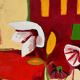Contemporary painting bouquet of flowers oil on canvas still life