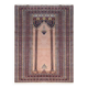 Tapis d'orient Inde Mihrab : 1,23 x 1,83 mètres en laine