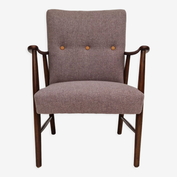 1960s, Swedish design, refurbished armchair, furniture wool.