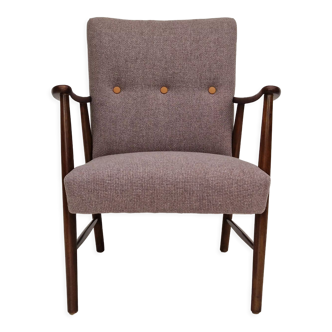 1960s, Swedish design, refurbished armchair, furniture wool.