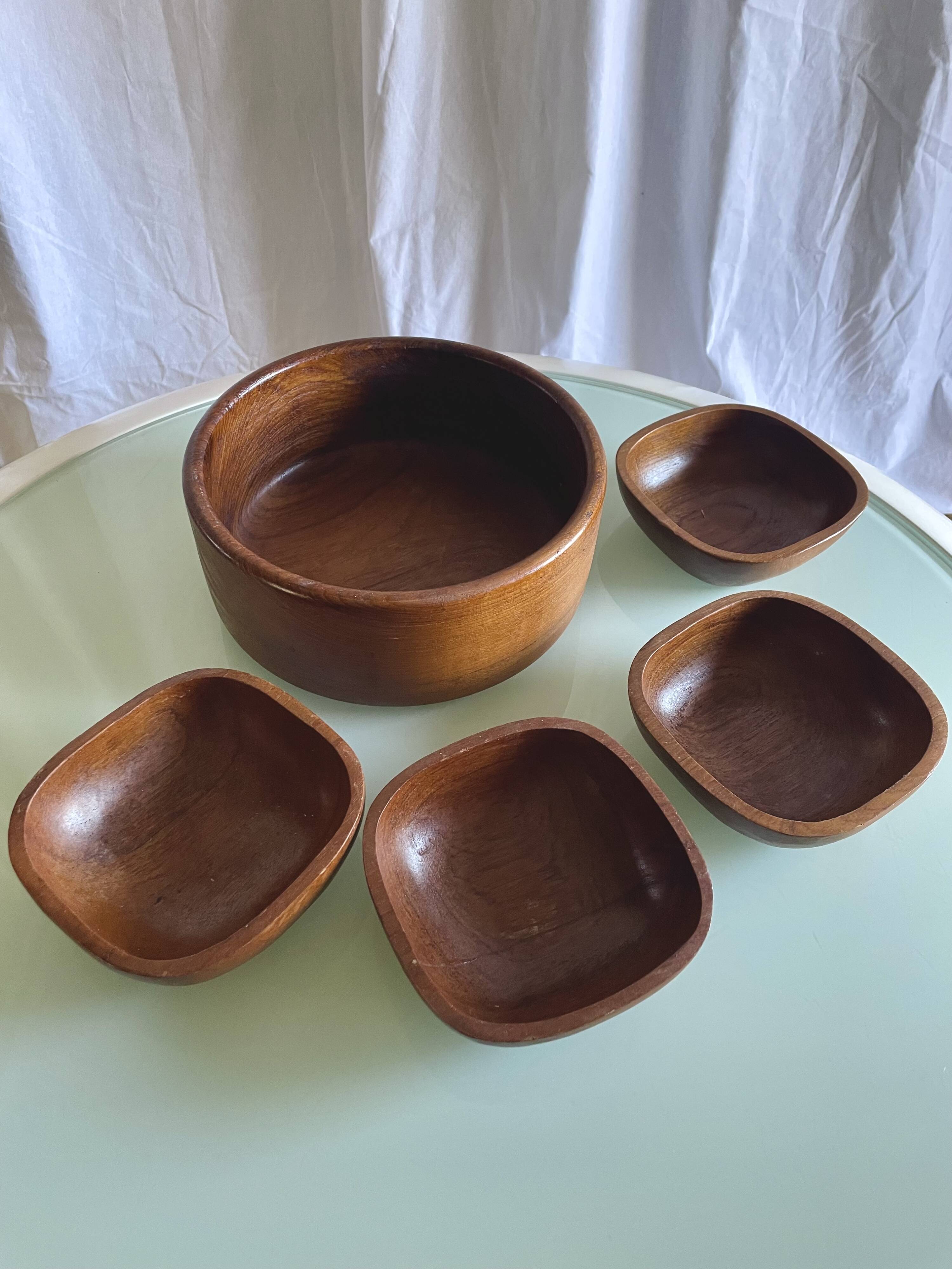 Scandinavian vintage teak tableware