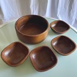 Scandinavian vintage teak tableware