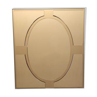 Vintage Bronze Rectangular Wall Mirror by Giannobi, Italy, 1970s - 1980s