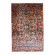 Handmade antique Persian Kerman rug 4.2' x 6.10' (128cm x 211cm) 1920s - 1B778