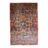 Handmade antique Persian Kerman rug 4.2' x 6.10' (128cm x 211cm) 1920s - 1B778