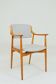 Vintage Scandinavian Armchair  fabric wool gray fully refurbished 1970