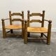 Pair of Charles Dudouyt low rushed easy armchairs, 1940s.
