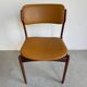Ensemble de chaises vintage en skaï et palissandre