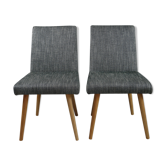 Ensemble de chaises vintage noir et blanc  1970