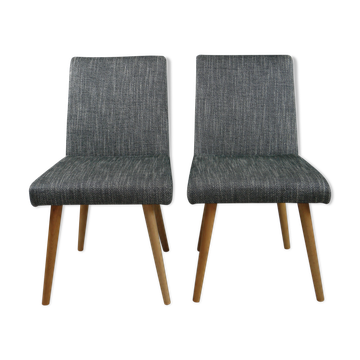 Ensemble de chaises vintage noir et blanc  1970