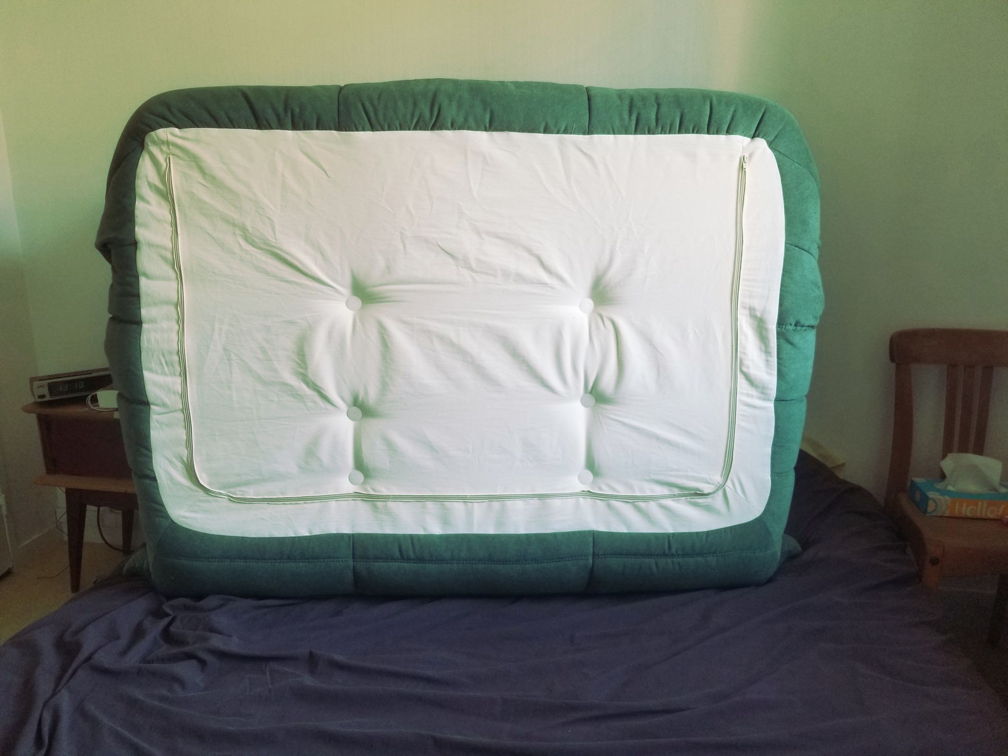 Togo sofa 2 places rehoussé to nine Alcantara Emerald Green