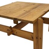 Vintage coffee table pinewood minimalist 1970s design