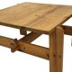 Vintage coffee table pinewood minimalist 1970s design