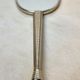 Toiletry set - metal and silk brush and hand mirror England from the 50s