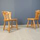 Mid century brutalist dining chairs, 1960s set of 4