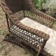 Chaise longue en bambou et rotin avec son matelas