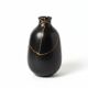 matte black soliflore vase - traditional kintsugi with copper powder - cooper