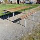 Industrial or Community Table with Benches