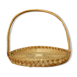 Wicker tray with handles