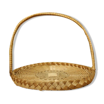 Plateau en osier avec anses