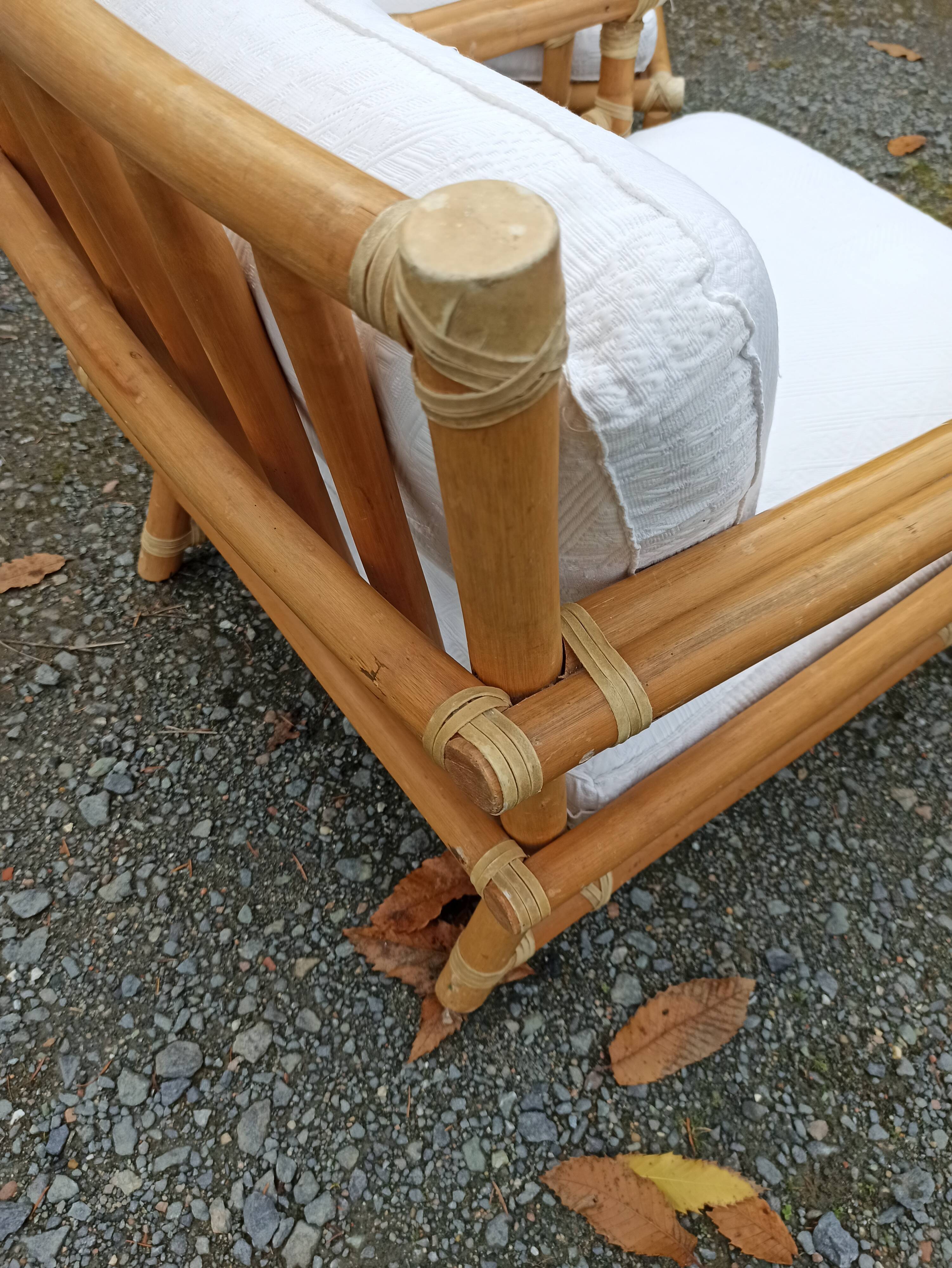 Pair of Lyda Levi armchairs for Mc Guire bamboo Italy Milan