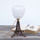 Table lamp with foot to Ivy leaf décor
