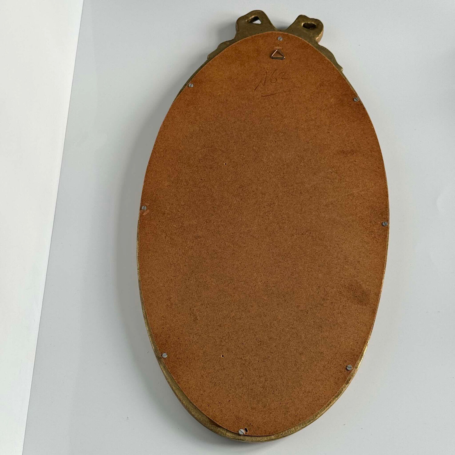 Vintage Gold Oval Mirror in Louis XVI Style – Ribbon & Roses Decor