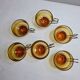 Amber glass espresso cups from the 1960s-70s. Italy