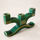 Art Deco ceramic candle holders