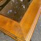 Neo-classical entrance console in wrought iron and solid oak H70 cm 1970