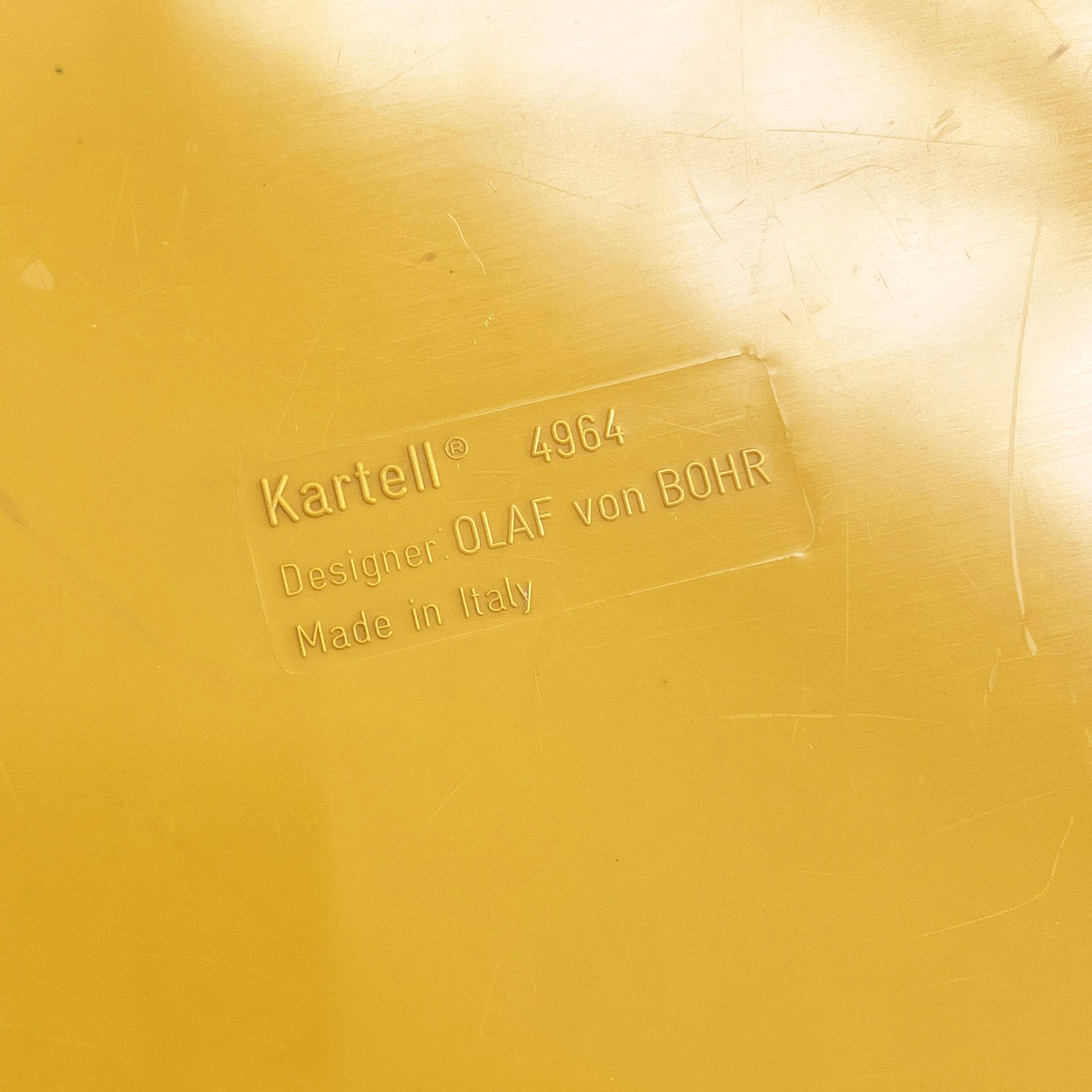 Yellow cabinet model "4964" by Olaf Von Bohr for Kartell, 1970