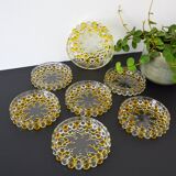 Dessert set from Walther Glass series "Boléro" 1960