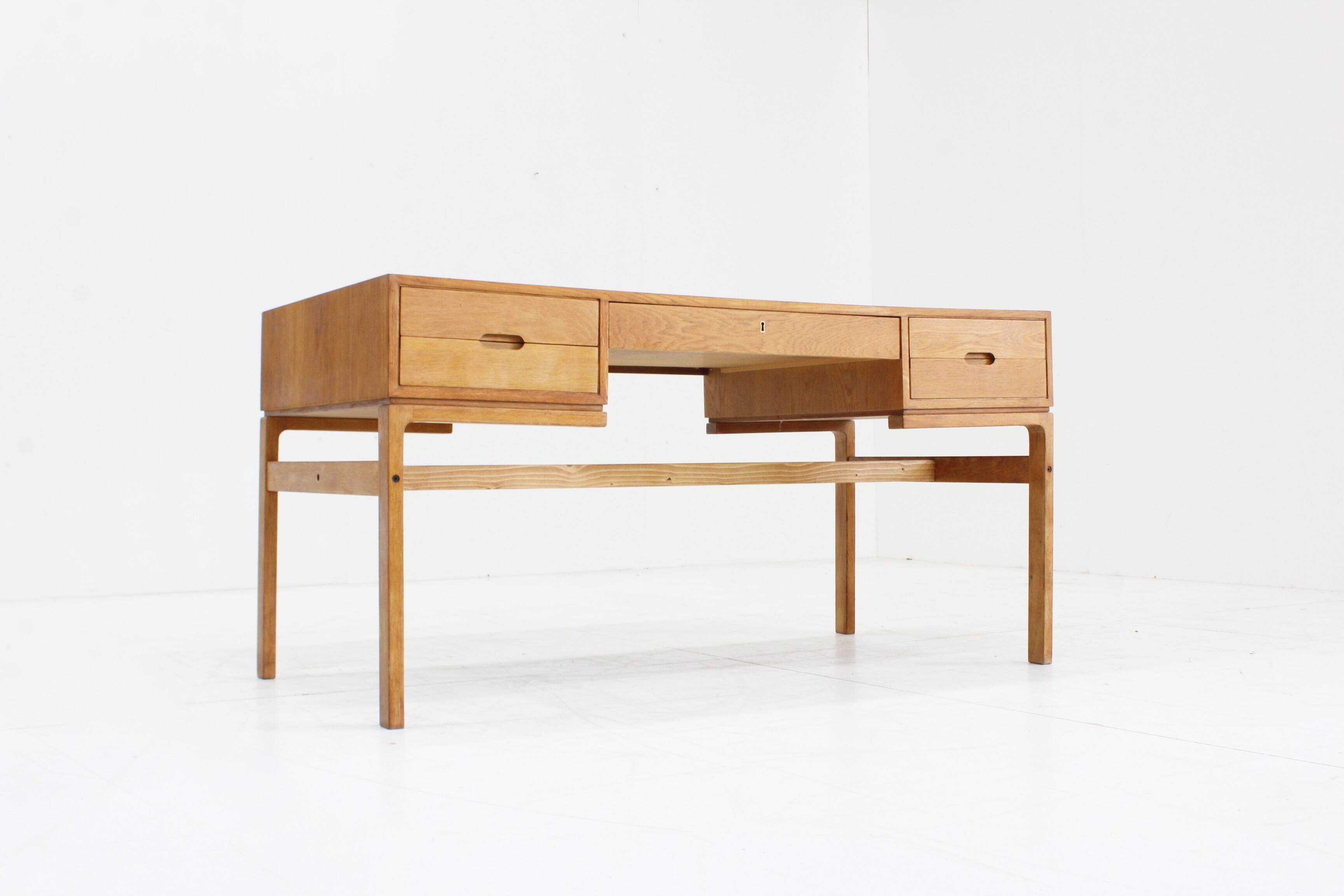 Vintage Danish teak desk by Arne Wahl Iversen 1950s